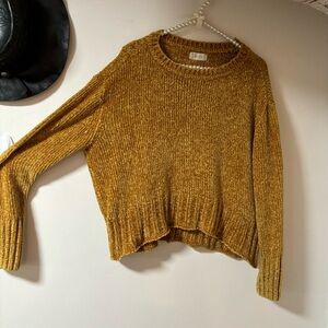 Altar’d State Chenille longsleeve sweater Mustard yellow super soft